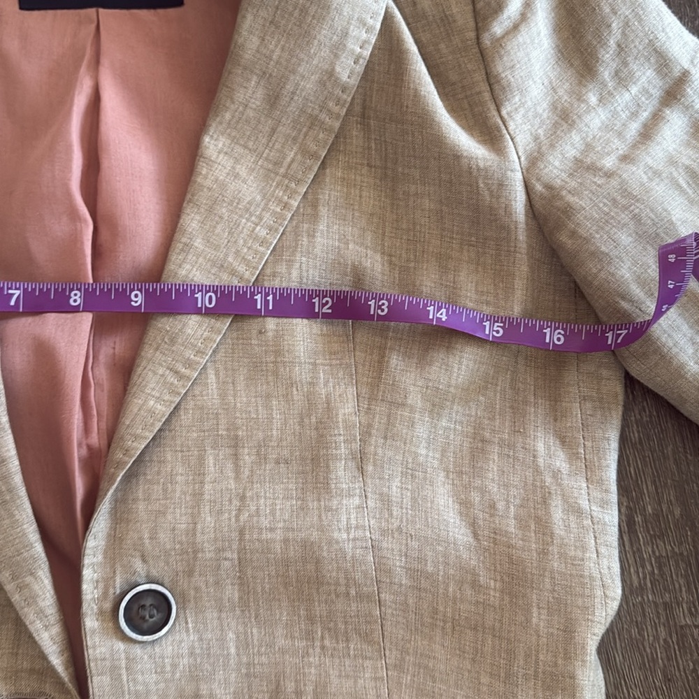 Linen Tan Blazer by Zara, Small - Picture 10 of 11
